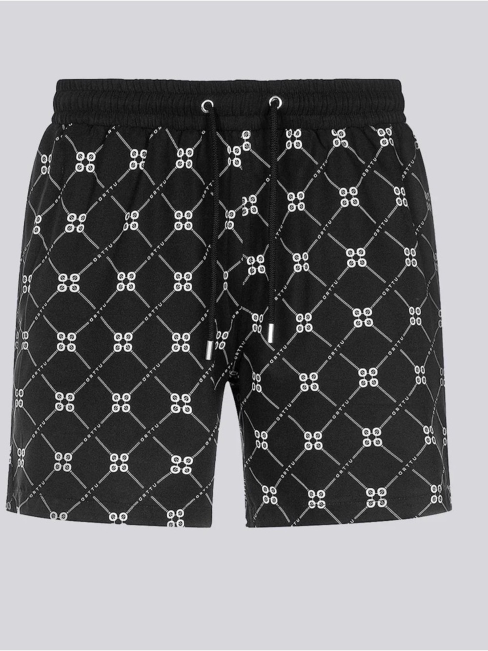 ORTTU Black Elastic Waist Swim Shorts